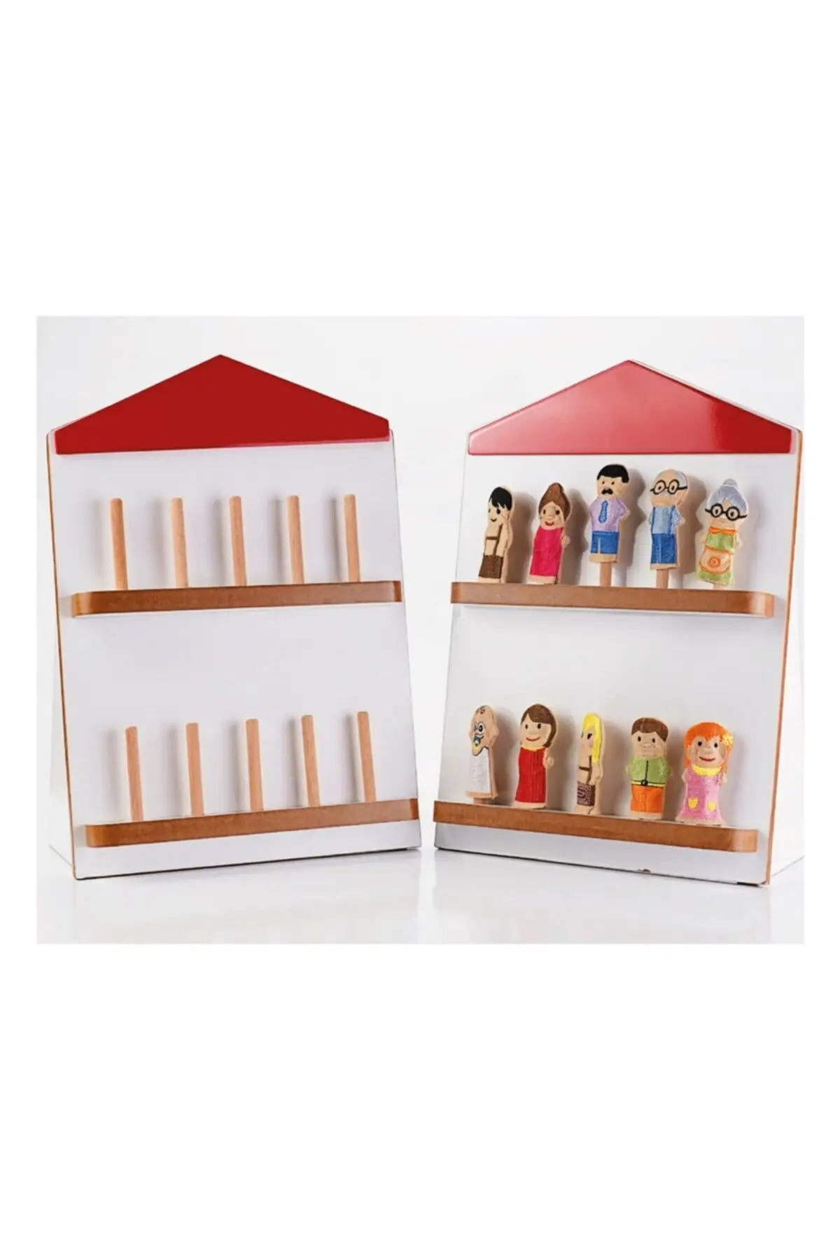 

Wooden Desktop Dummy Hanger For Dummy Exhibition Dummy House Finger Puppet Hangers