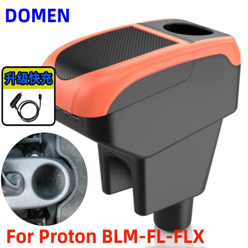 

NEW For Proton BLM FL FLX Armrest Box Car central dedicated armrest box accessories Large Space Dual Layer USB Charging