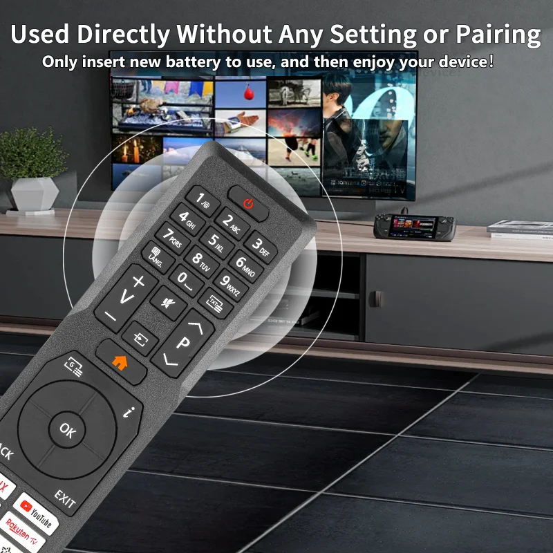 RM-C3604 لاستبدال جهاز التحكم عن بعد JVC مع أزرار NETFLIX PrimeVideo YouTube، لتلفزيون JVC Ultra HD 4K الذكي LED #5