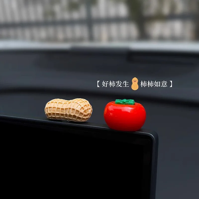 Lovely Stylish Car Interior Decor, Cartoon Pattern Ornament for Dashboard and Rearview Mirror with Positive Words