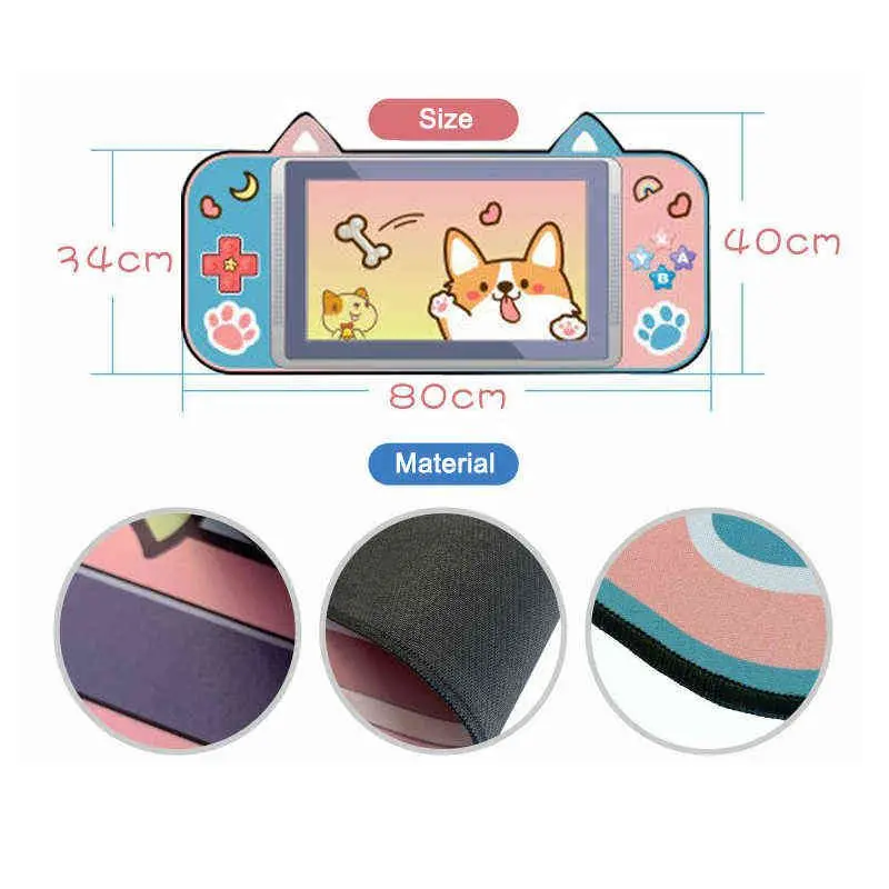 New Cute Cartoon Cat's Ears (Steamed Cat-ear Shaped Bread) Computer Mouse Pad Thickened Anti-skid Mouse Pad