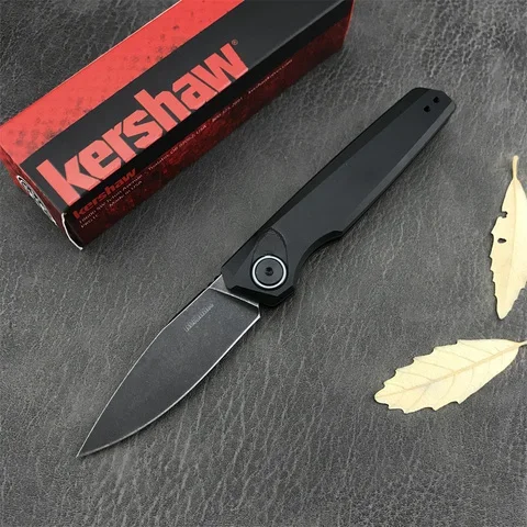 Pocket KS 7551 Launch 18 EDC Folding Knife CPM-D2 Stonewashed Blade Aluminum Alloy Handles Outdoor Camping Hunting Knives Tool