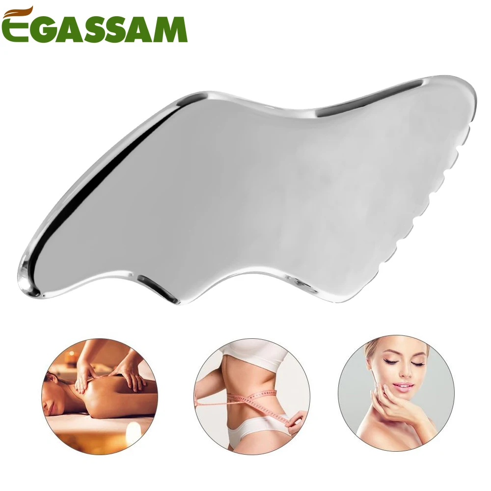 

Stainless Steel Gua Sha Facial Tools for Face Metal Tighten Skin Heart Massage Guasha Beauty Tool for Body Eyes Neck Massager