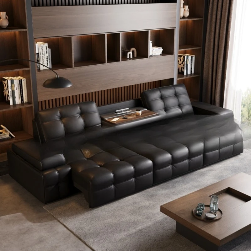 

Smart retractable electric sofa bed multi-function dual-purpose home theater three people