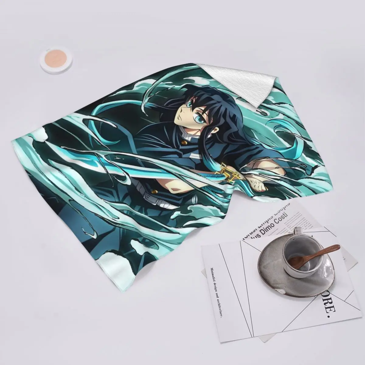 Custom Muichiro Tokito Demon Slayer Key Visual Soft Face Towel Quick Dry Pool Bath Cotton Towels Absorbent Quick