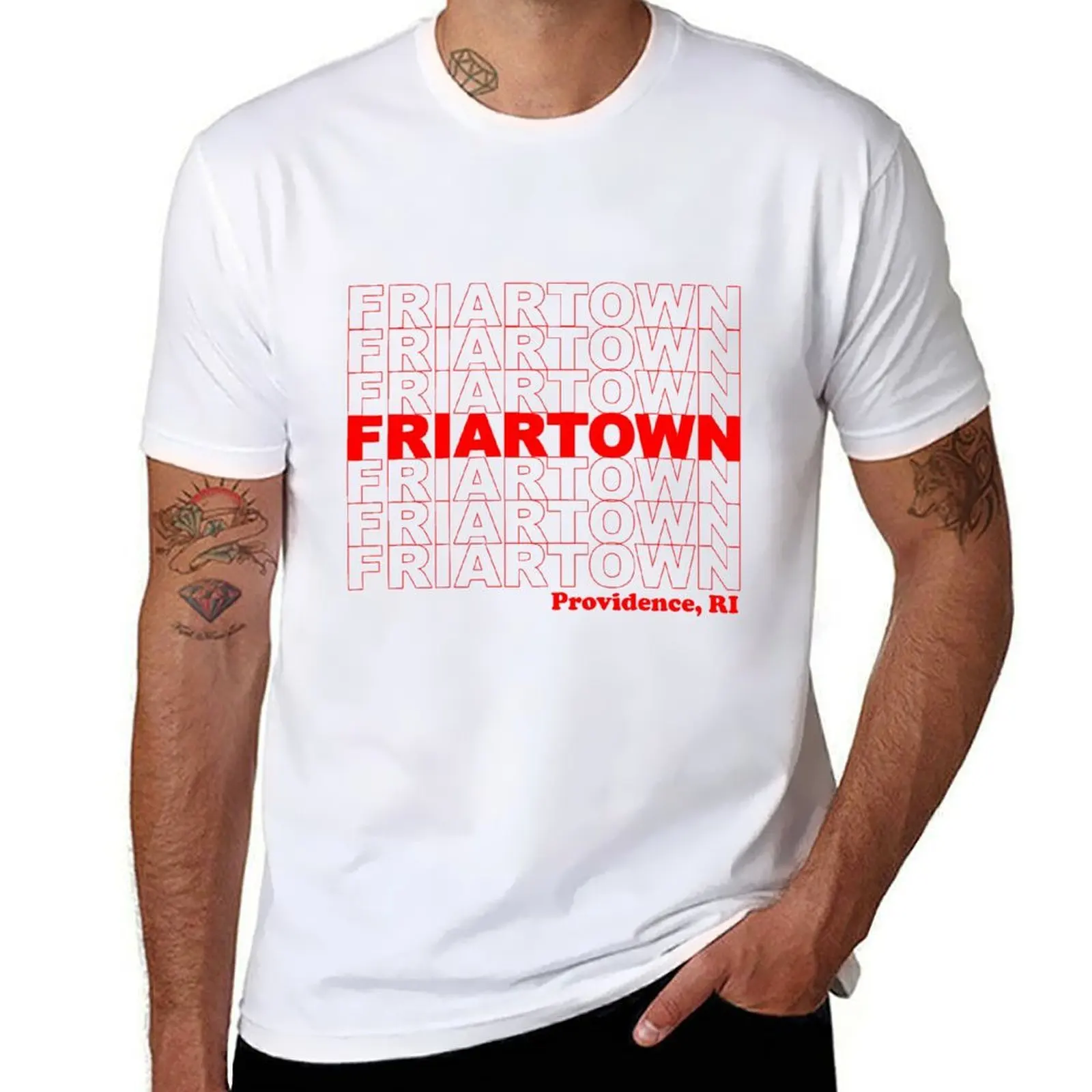 

Friartown Providence Rhode Island T-Shirt anime t shirts for man cotton tshirt 100% T-Shirt