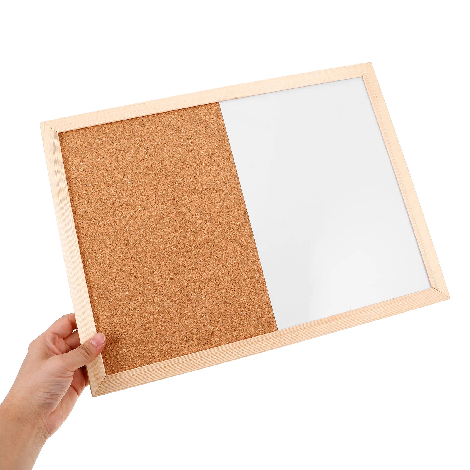 Placa de mensagens de cortiça display boletim pendurado e quadro branco combinação papel magnético