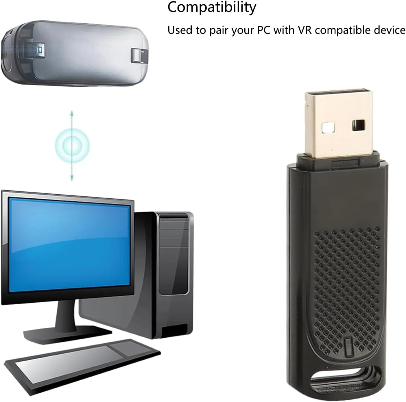 Upgraded SteamVR USB Dongle Receiver for Valve Index Controllers HTC Vive Tracker Activity Receive