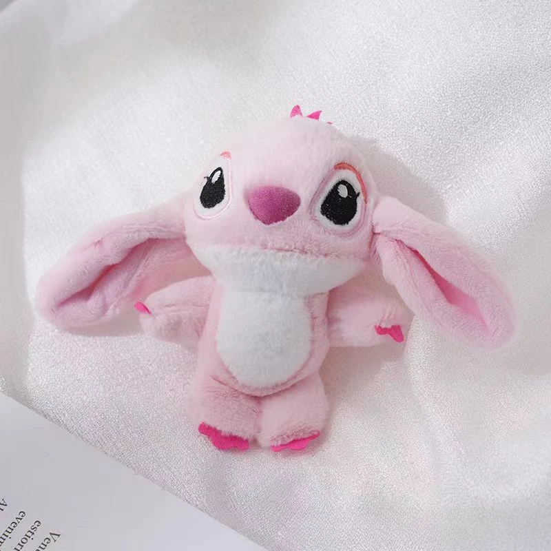 10 cm Disney Lilo & Stitch Plüschtiere Schlüsselanhänger Kawaii Anime Stitch Plüschpuppe Cartoon Niedliche Stoffpuppe Anhänger Mädchen Weihnachtsgeschenke