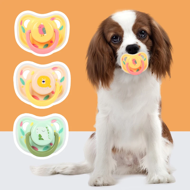 1pc Pet Silicone Pacifier, Pet Calming Pacifier,  Chew Toy, Food Grade Silicone  Supplies