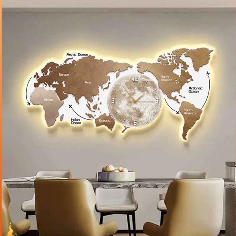 Bedroom Clock Wall Light Kitchen Restaurant Art Mural Luxury Silent Clock Wall Fashion Xenomorph Wanduhr Living Room Decoration