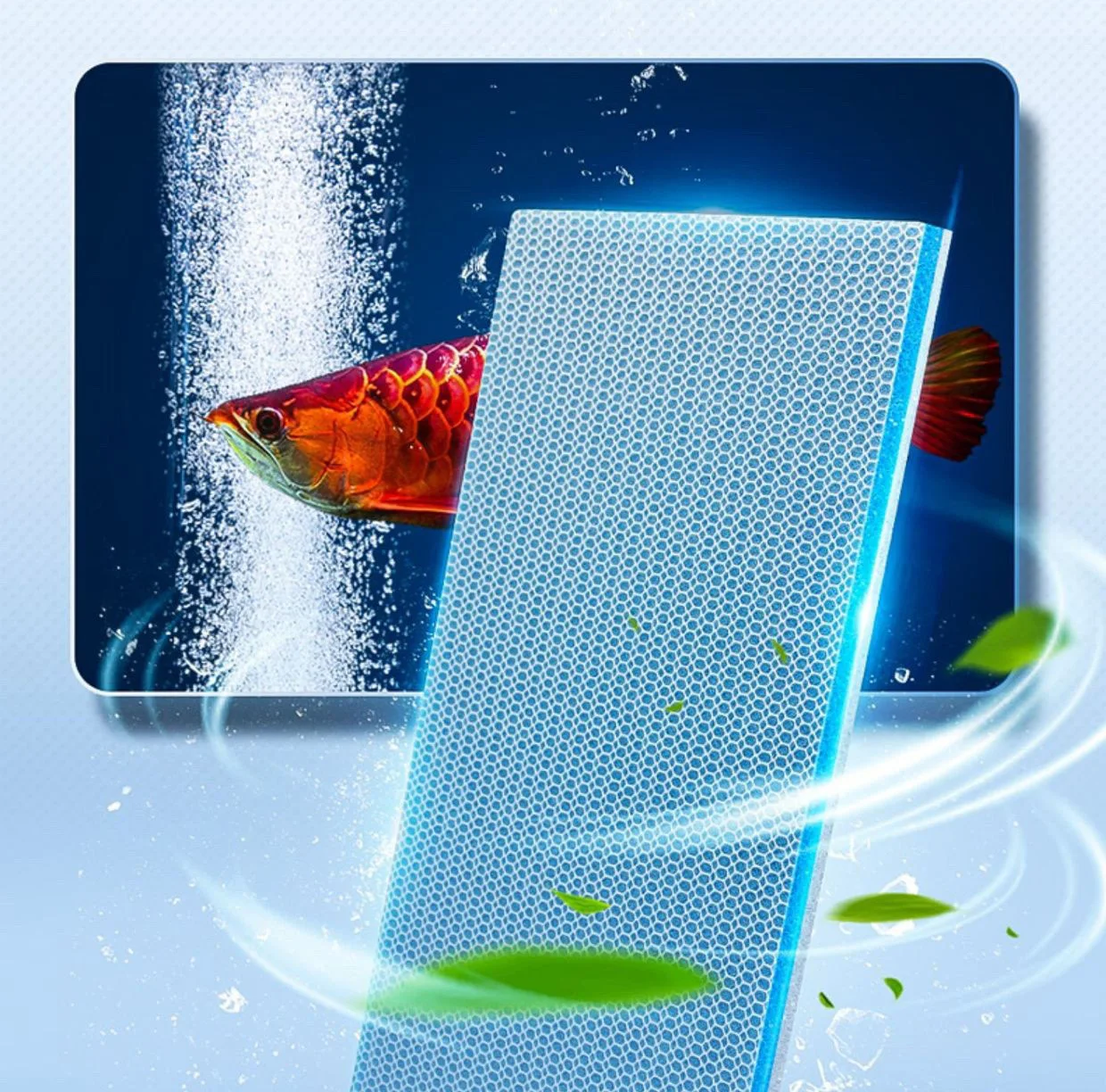 Aquarium 8D Sponge Filter Cotton Denitrifier Purification Accessories Fish Tank Foam Agent Improved 8 Layer Non Gel Filter Pad