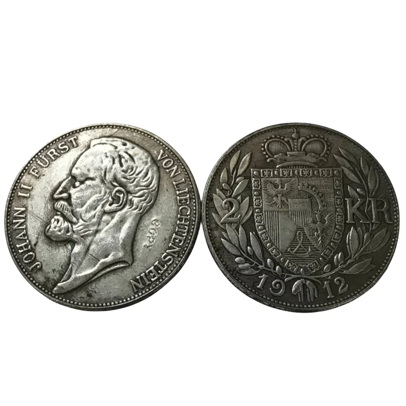 

1912 Liechtenstein 2 Kronen - Johann II silver coin copy