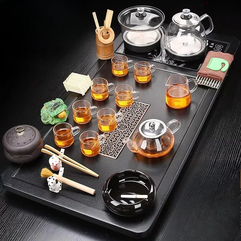 

Nordic Drainage Tea Tray Kung Fu Chinese Rectangle Ceremony Hospitality Tea Tray Decorative Serving Bandejas Home Decorationgs