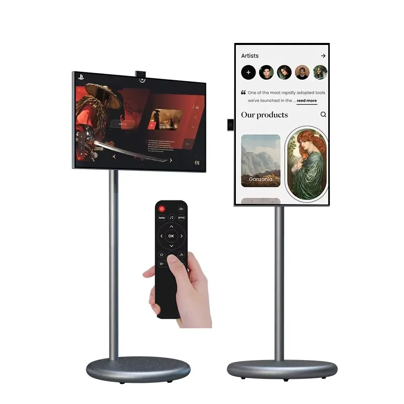 

27-дюймовый портативный монитор, домашний ЖК-дисплей, умный телевизионный дисплей, умный телевизор с плоским экраном для развлечений, Android 13, портативный телевизор