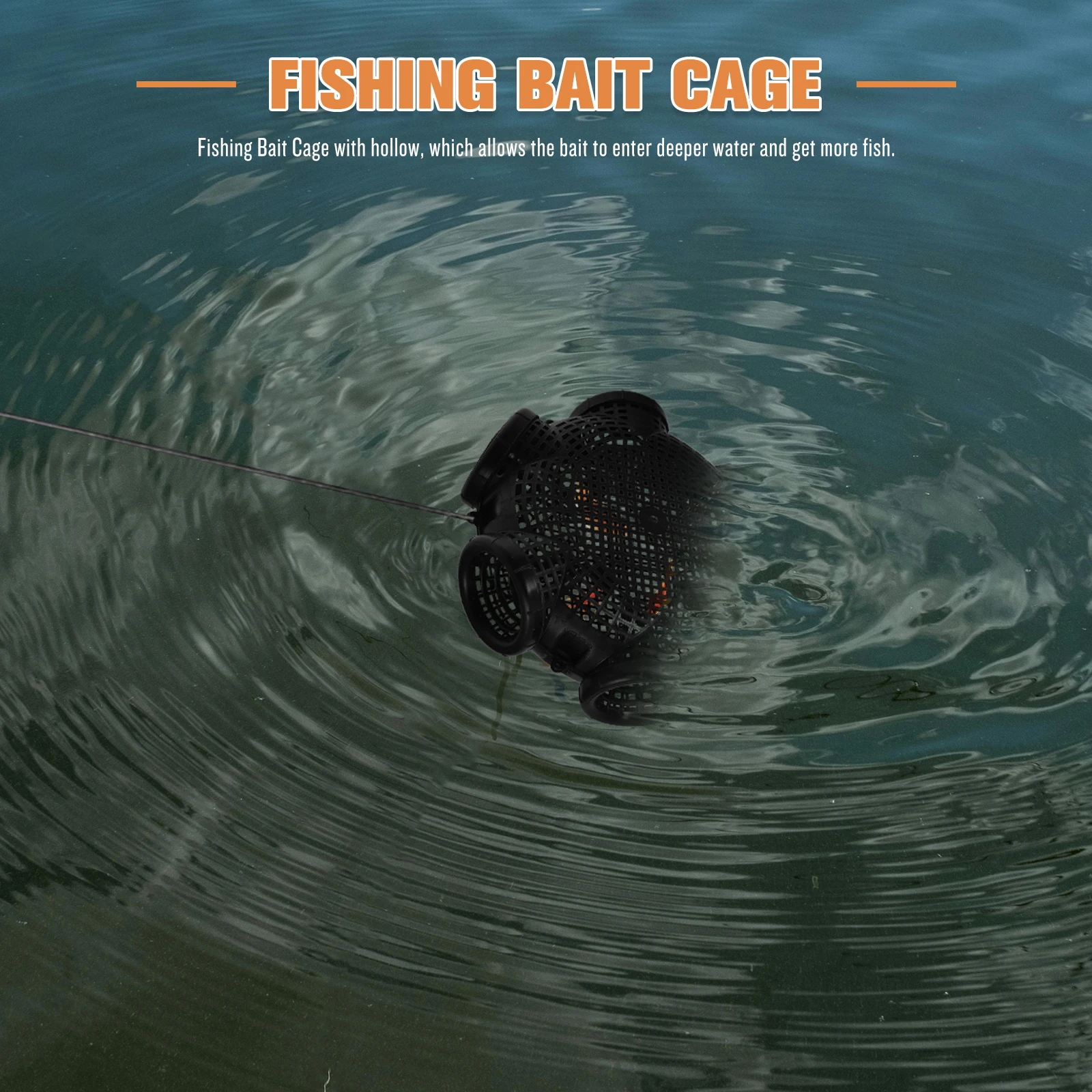 

Fishing Cage Bait Basket Carp Device Protection Black Holder Container Dispenser