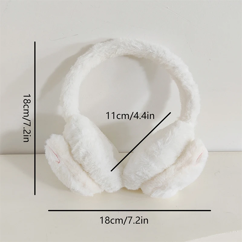 Cute Animal Plush Ear Warmer para crianças, Soft Folding Earflap, Ear Cover, Warm Earmuff, Outdoor, Proteção Fria, Inverno, 1Pc