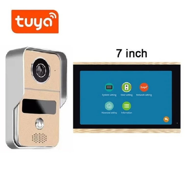 

7 Inch Monitor 2mp WiFi Video Intercom Tuya Smart Doorbell Camera Smart Home Ring Doorbell with Camera Tuya Smart Video Doorbell