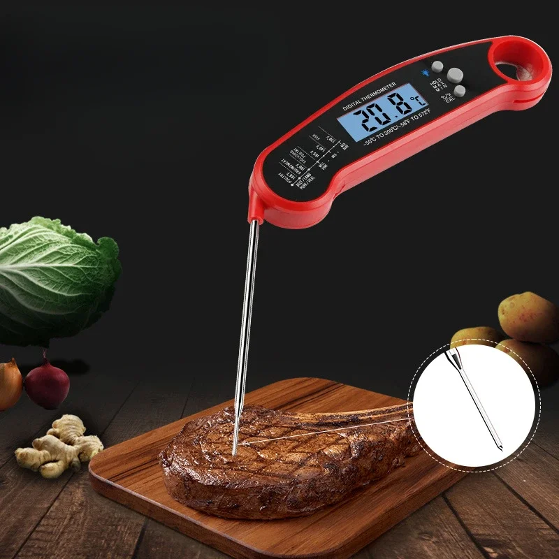 

Foldable temperature food thermometer Kitchen oven roast thermometer Meat barbecue
