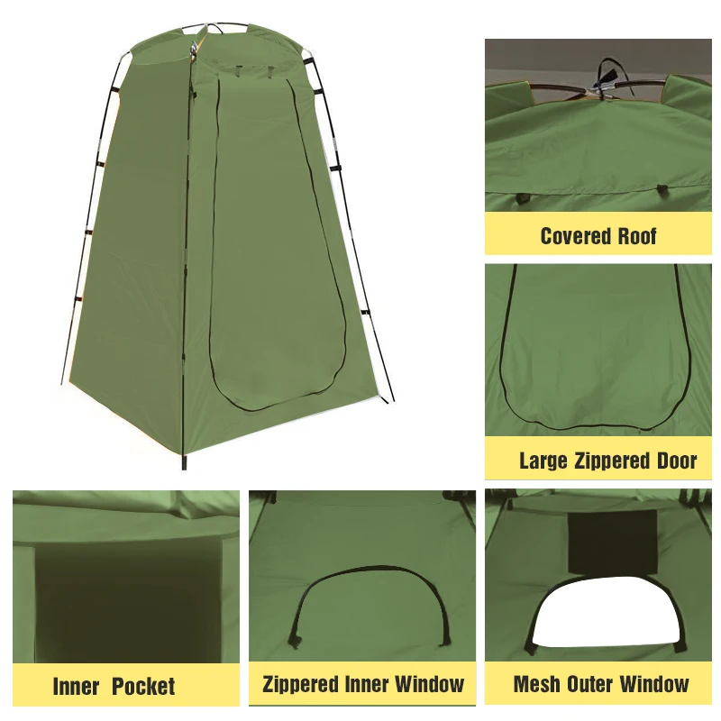 Westtune Portable Privacy Shower Tent Outdoor Waterproof Changing Room Shelter for Camping Hiking Beach Toilet Shower Bathroom
