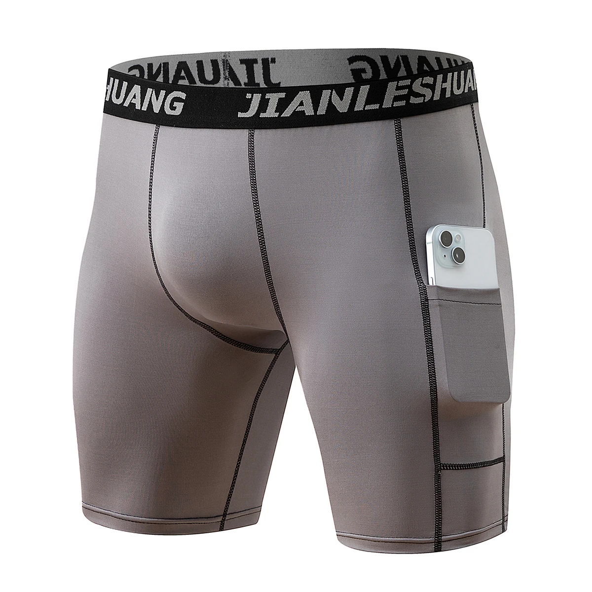 5-Piece Men's Flat Leg Pants All Season Solid Color Fashionable Sporty Comfortable Elastic Waist Square Leg Pants Pocket Shorts