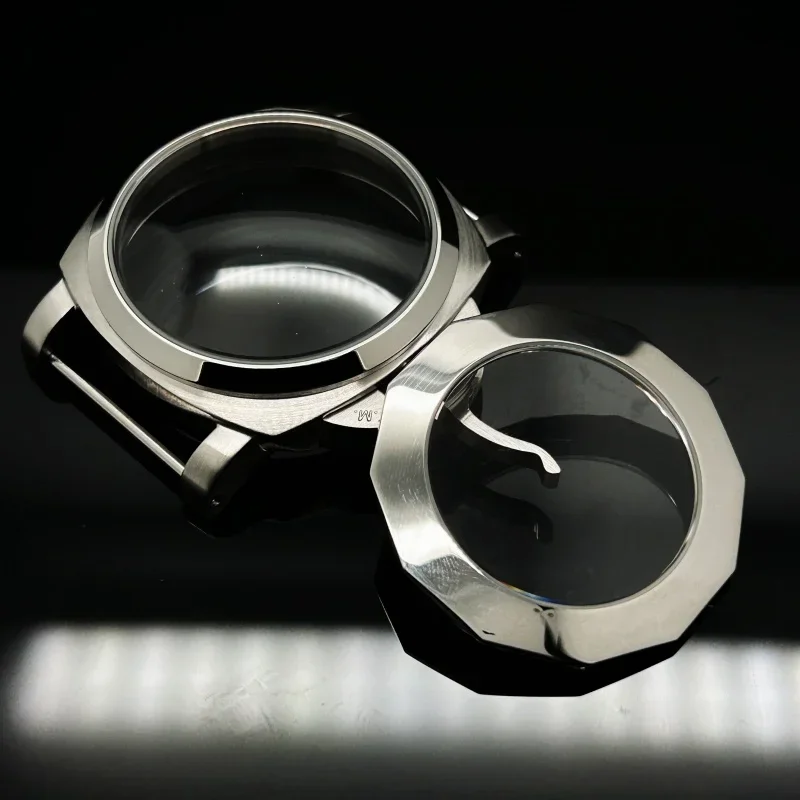 

44mm 1950 Matte Stainless Steel Case Mineral Glass Suitable for Pam ETA6497/6498 Seagull ST3600/3620 Mechanical Movement No Logo