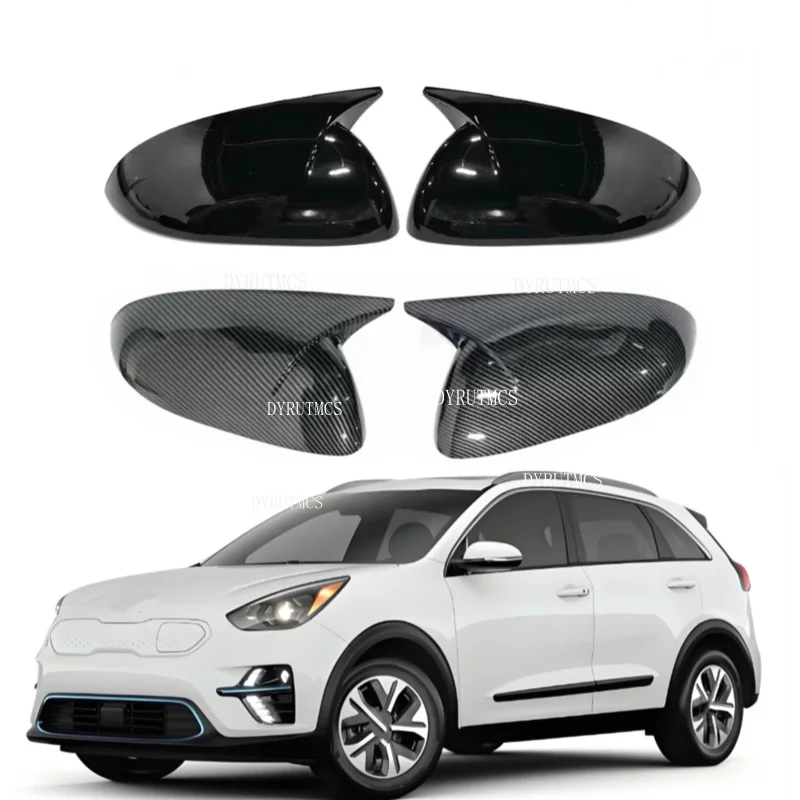 

Rearview Side Mirror Cover Wing Cap Fit For Kia Niro DE 2016 2017 2018 2019 2020 2021 Outdoor Door View Case Trim Carbon Fiber