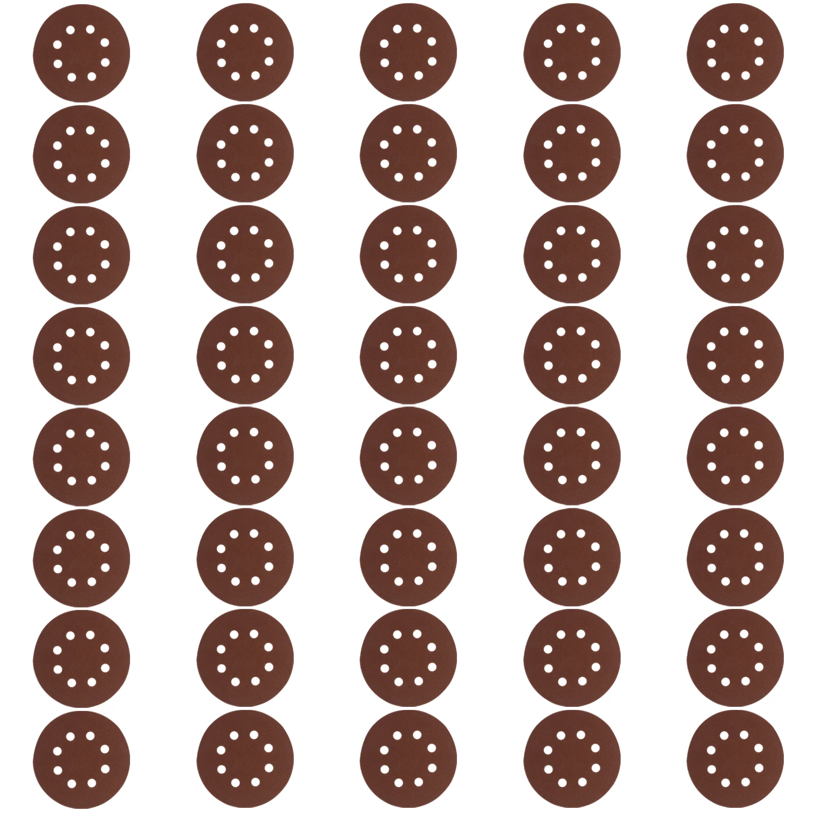 

40pcs Random Orbital Sandpaper Set 5 Inch Hook Loop Discs Aluminum Oxide 8 Holes Dust Extraction for PEX 220A 300AE Grit