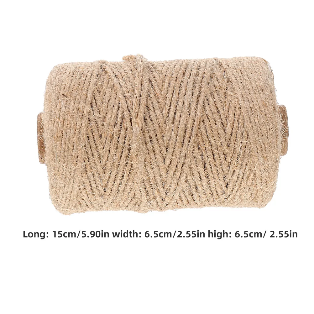 Hemp Rope Natural Twine Craft Pink Waxed Thread Jute Retro Decor Party Supply Binding DIY Reusable Long Lasting Gift Baskets