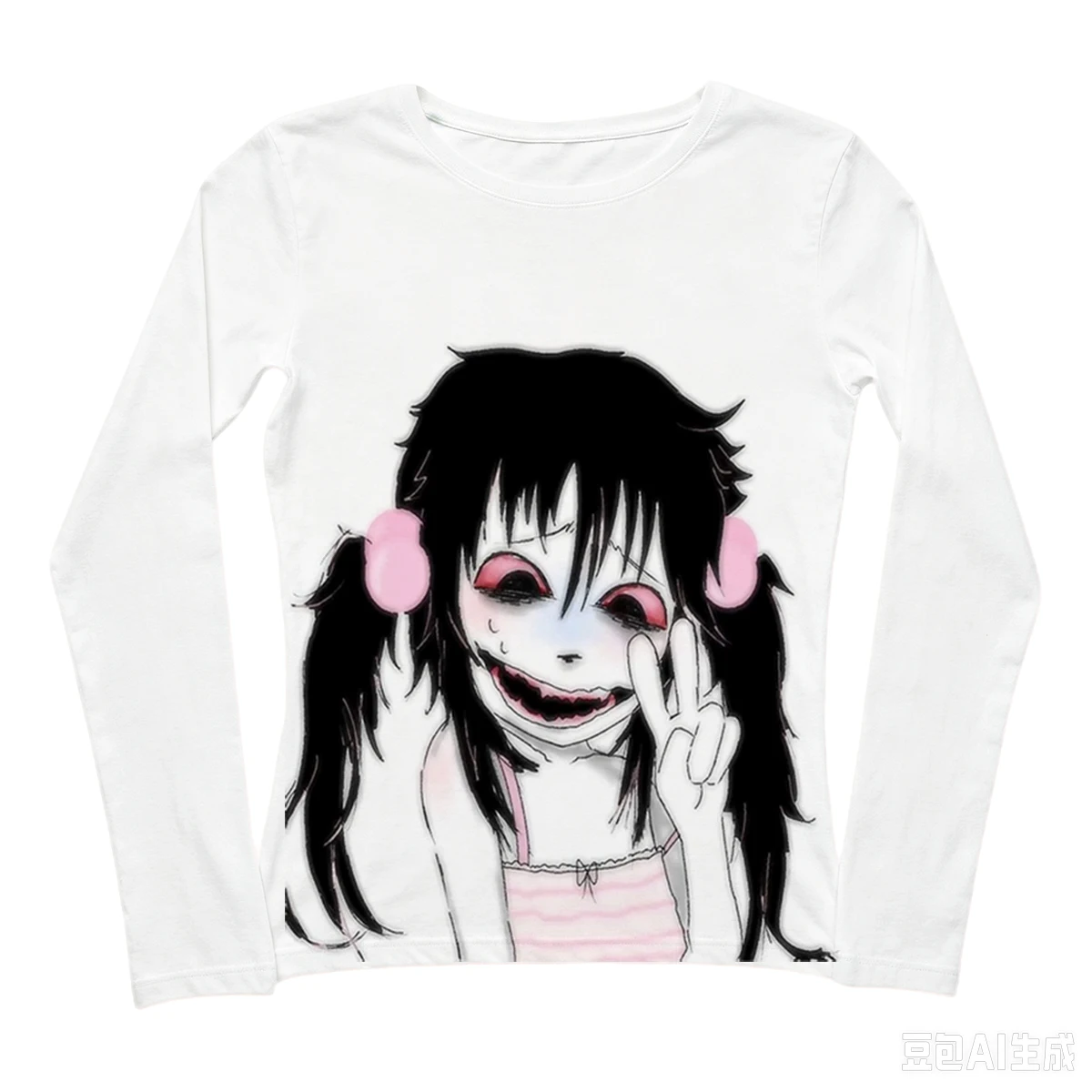 Weird Art Women Long Sleeve Tee, Hand Drawn Tiger Leopard Character Badminton Graphic Slim Top, Y2K Harajuku Cute Streetwear