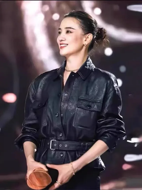 Veste en cuir d'agneau véritable pour femme, style slim, gilet, nouvelle collection printemps, manteau en daim, style décontracté, manches longues