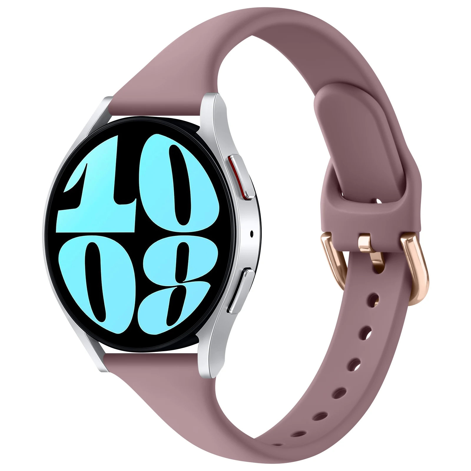 Smukły silikonowy pasek 20 mm do zegarka Samsung Galaxy Watch 6 5 40 mm/44 mm Klasyczny pasek 43 mm/47 mm do zegarka Huawei GT2 /GT3 42 mm