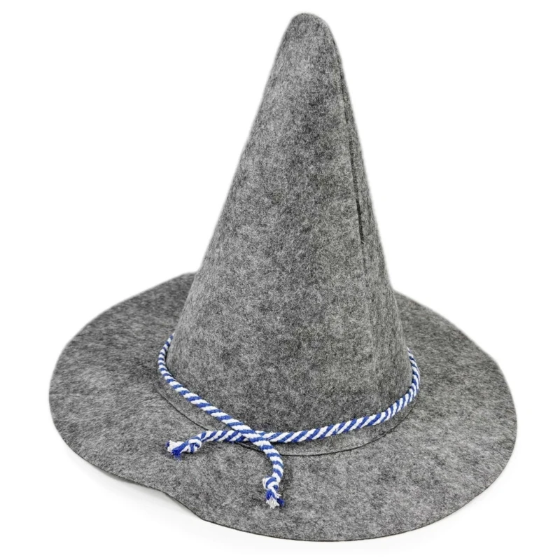 Halloween Party Felt Witch Hats Party Wide Brimmed Pointed Hat Accessory Unique Witch Hat Conjurer Hat