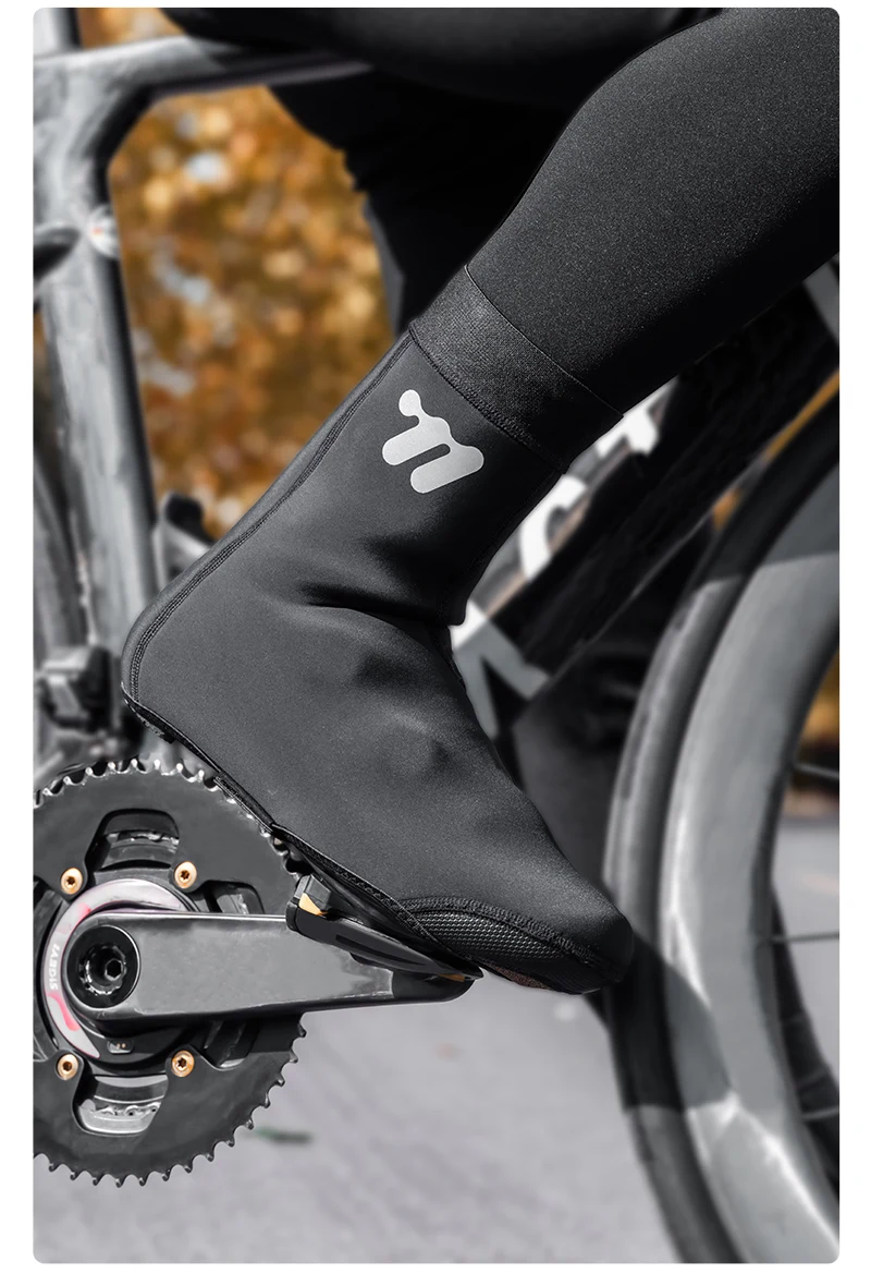 WEST BIKING Winter-Fahrradschuhüberzieher, Thermo-Fleece, winddicht, Neopren-Überschuhe, für kaltes Wetter, Rennrad- und Mountainbike-Ausrüstung – Detail 14