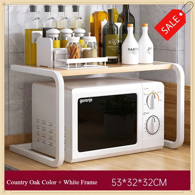 Household Multi-layer Microwave Oven Rack Kitchen Countertop Storage Shelf for Rice Cooker Organizer