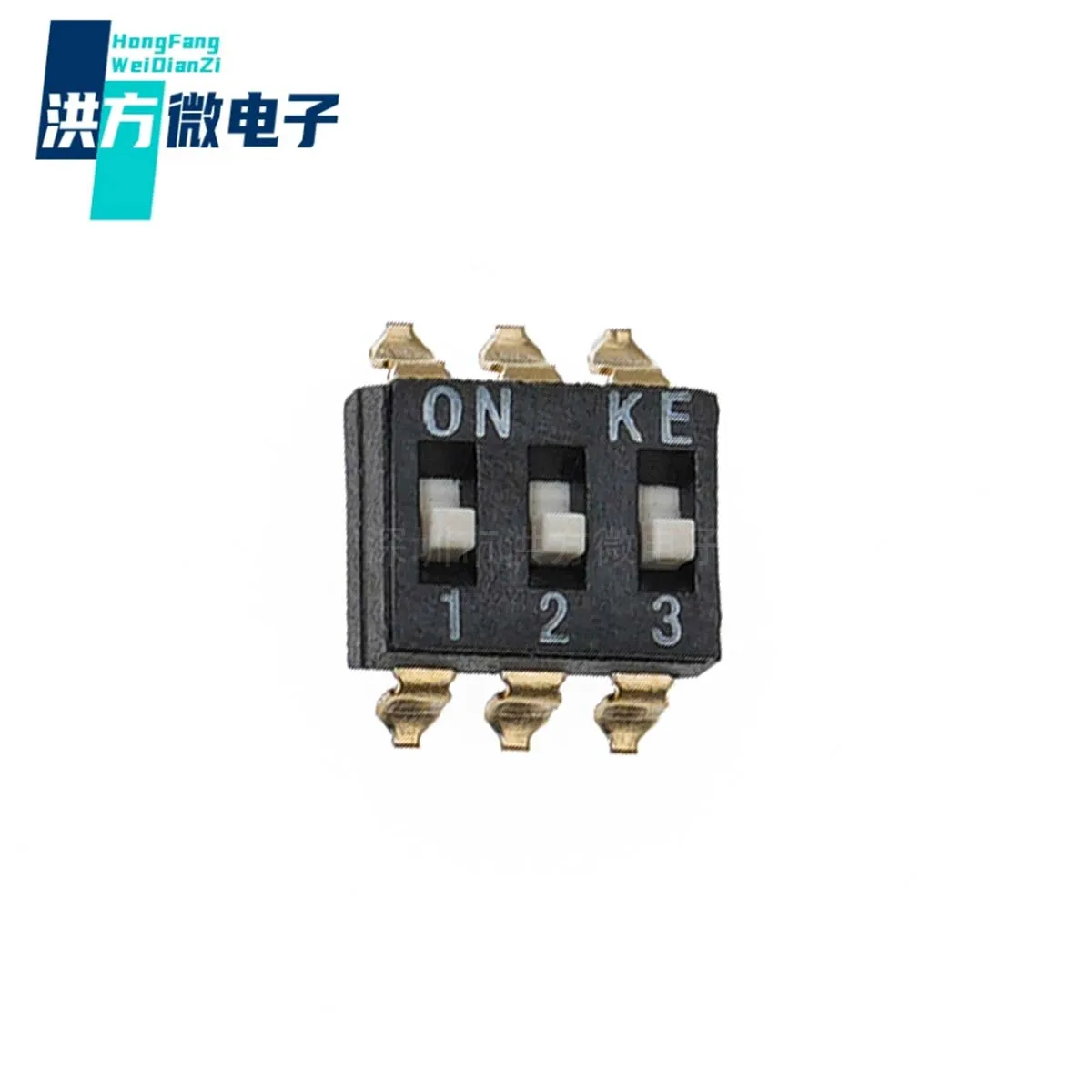 5PCS original, dial switch,2.54mm spacing,KE，SMD， Gull wing shape, high stem, gold plating,3-position switch,model:DSIC03LSGET