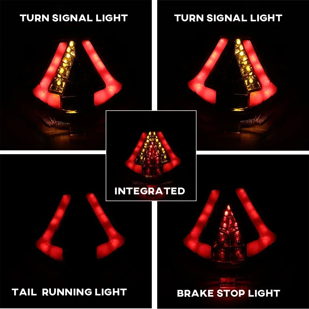 LED Tail Light For YAMAHA MT07 FZ07 2014-2017/ MT25 MT03 YZF R3 R25 2014-2021 18 19 Integrated Turn Signal Brake Lamp Motorcycle