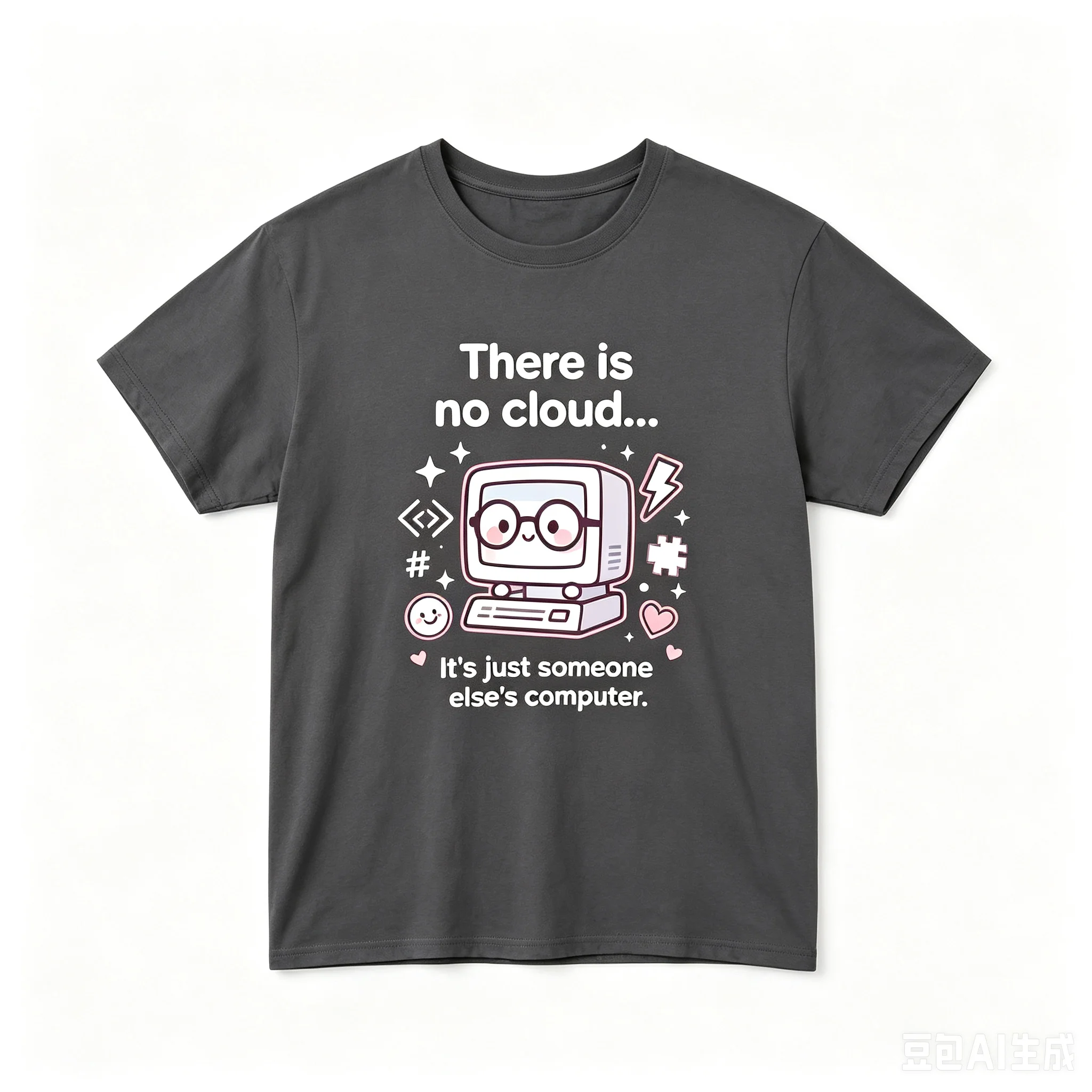 No Cloud It's Just Someone Else's Computer Graphic T Shirt Unisex Cute Retro PC Programmer IT Geek Crew Neck Short Sleeve Tee