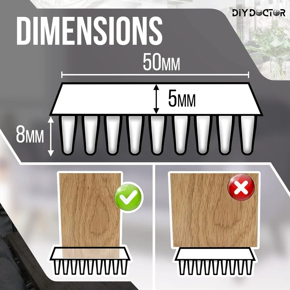 أكواب عجلات الأثاث (8 عبوات) - 53 واقيات سجاد شديدة التحمل بتصميم سبايك لأرجل الأثاث - مثالية للاستخدام المنزلي والمكتبي