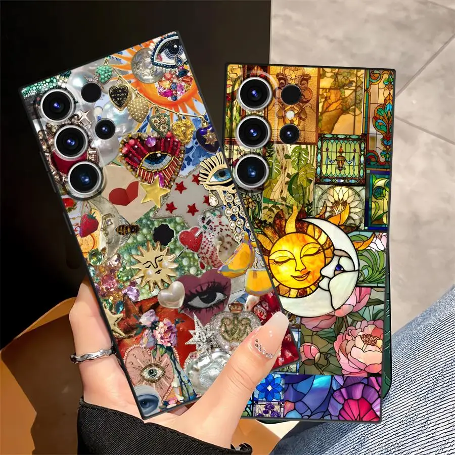 Simple Pattern Funda Phone Cover Case for Samsung Galaxy S26 Ultra Note 20 8 9 10 S21 FE S23 S20 Ultra S24 S25 Plus S10 S9