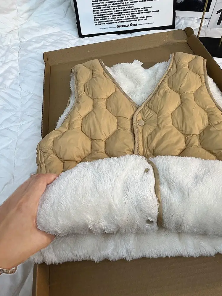 

Vests Waistcoats Thick Womens For Woman Long Autumn Plaids Button Outdoors Fit Preppy Academy Urban Breathable Youthful Layered