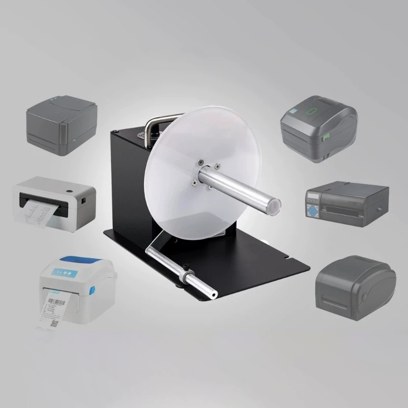 

C7AB Printer Compatible Label Rewinder For 20mm 40mm Cores Auto Rewinds System
