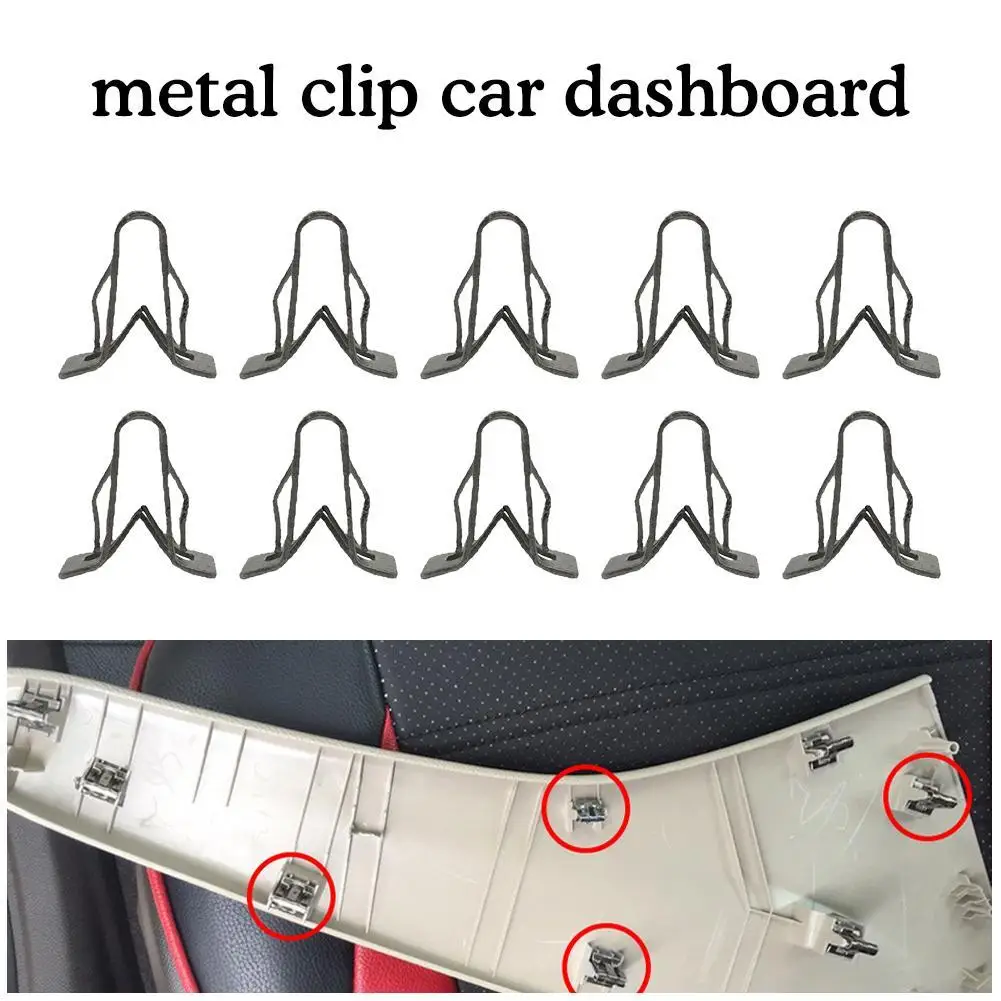 15Pcs Universal Car Fastener Car Dashboard DVD Interior Trim Plate Fixed Iron Clip Buckle Fixing Clips Dashboard Car Accessories