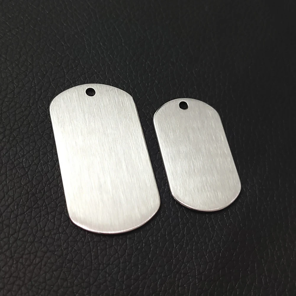 30pcs Brushed Stainless Steel Blank Tags for Laser Lettering,Engraving Stainless Steel Keychain/DIY Pendant/Pet Tag/Necklace Tag