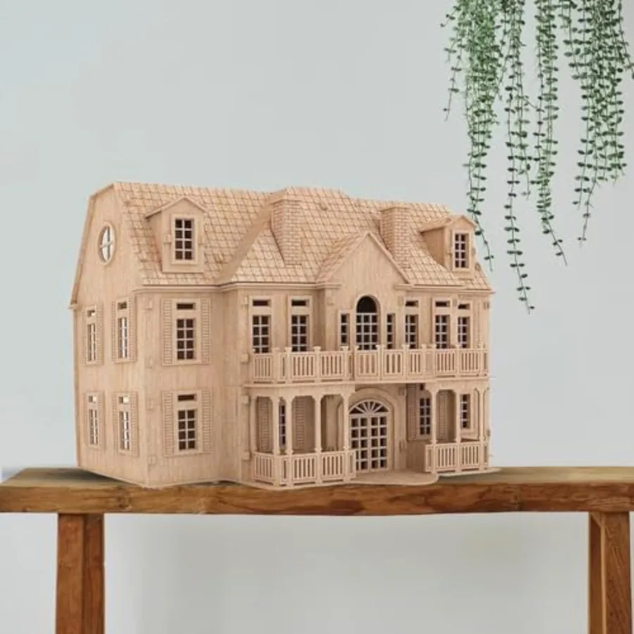 견고한 품질과 견고한 구조를 갖춘 3D 퍼즐 인형의 집 – 조립하기 쉬운 교육용 인형의 집 퍼즐