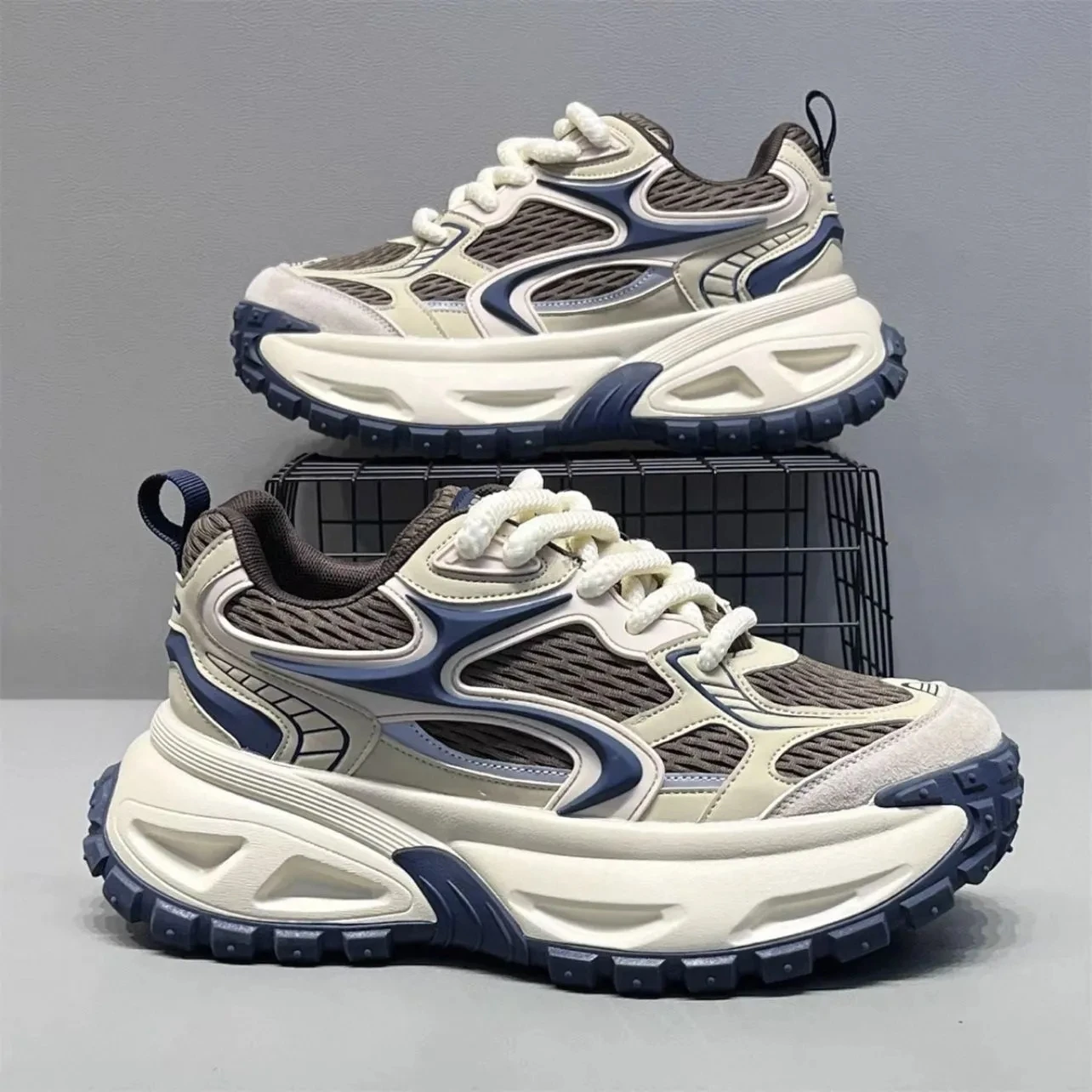Modische Herren-Freizeitschuhe mit Erhöhter Sohle, Verschleißfest, Bequem Innen für Sport und Alltag – Detail 3