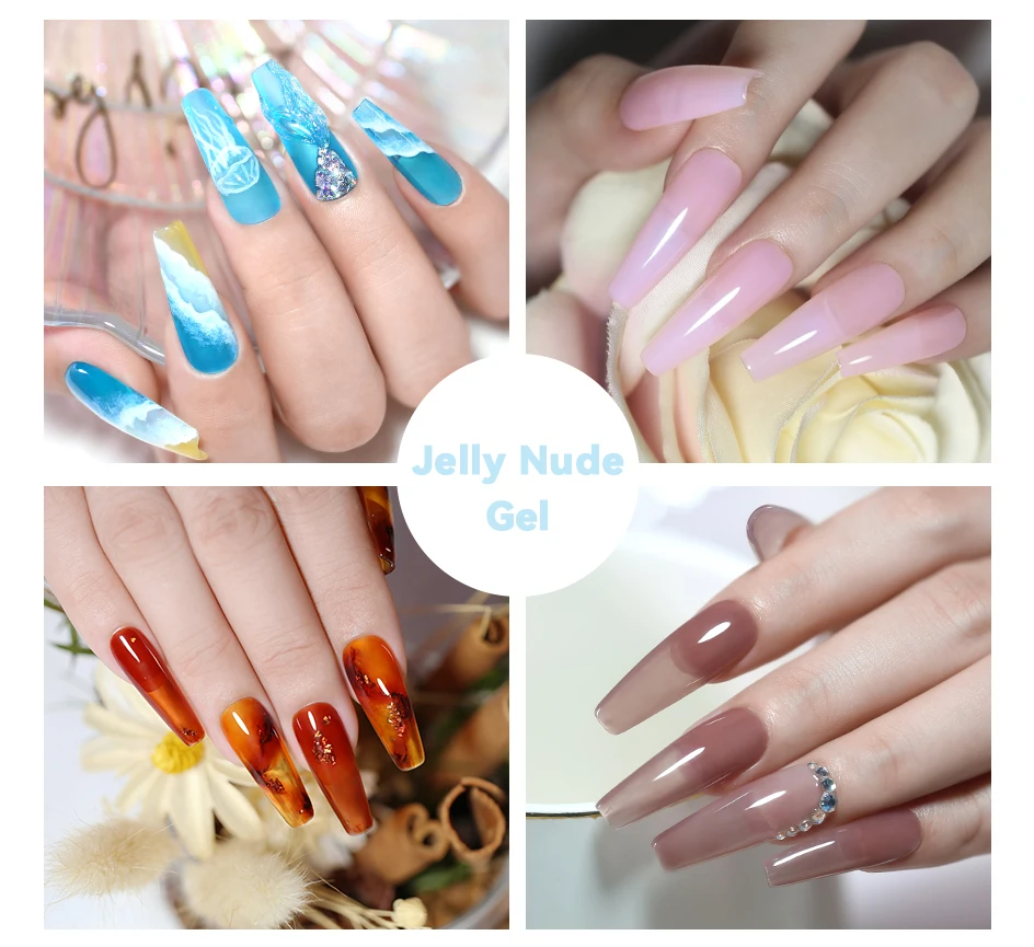 Clou Beaute 10-teiliges Buntes Gel-Nagellack-Set Nude Rot Rosa Braun Farbiger Gel-Lack Semi-Permanente Nagelkunst Vernis Maniküre-Sets – Detail 27