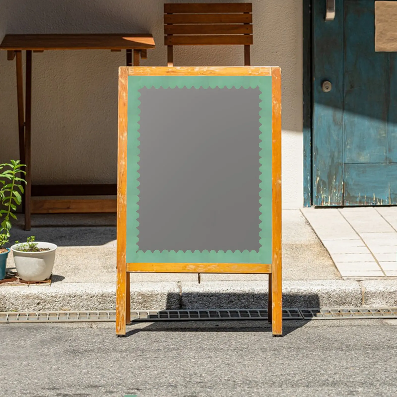 

1 Roll Self-Adhesive Wave Border Sticker for Bulletin Board Blackboard Whiteboard Classroom Office Door Window Decoration Bright