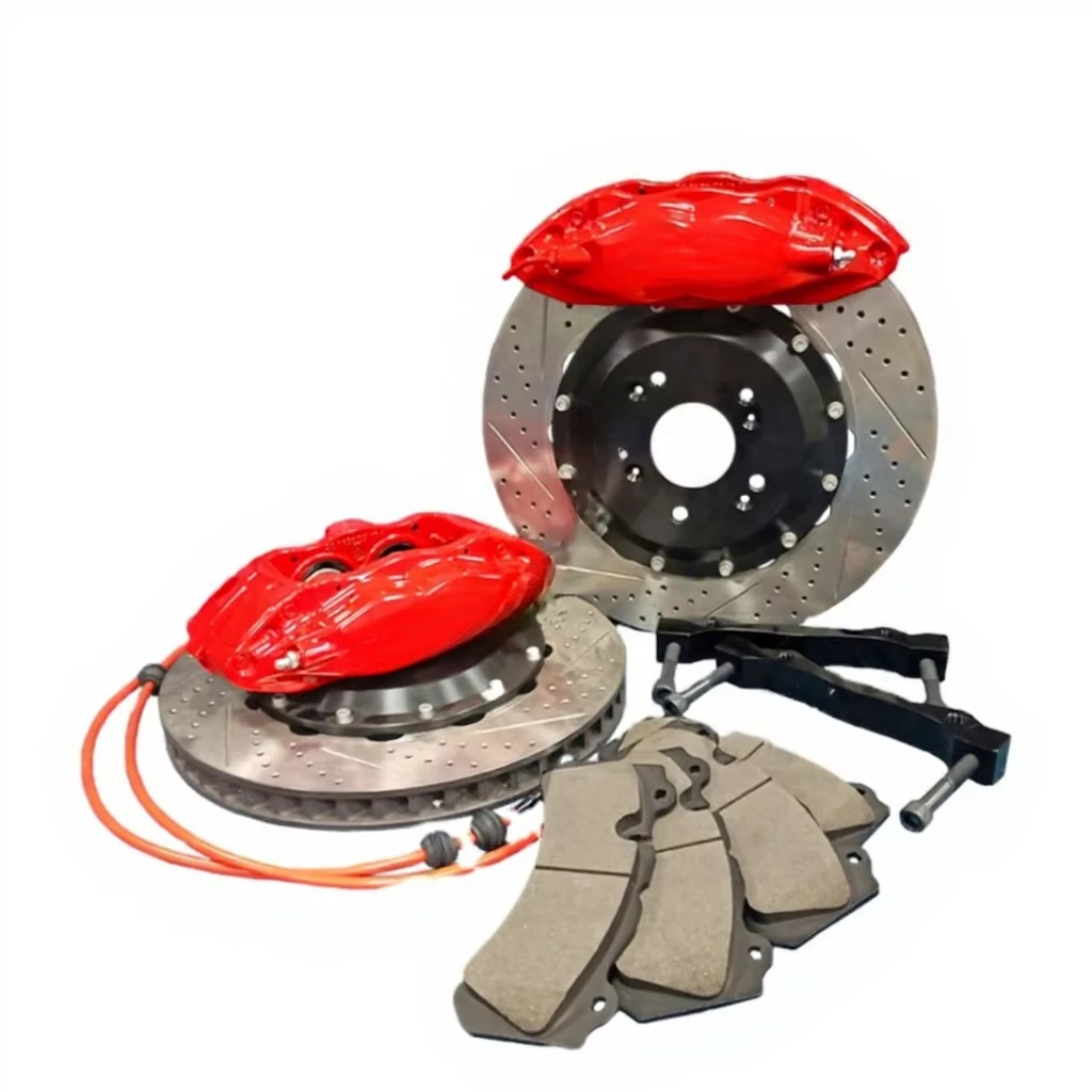 

New modified four-piston brake caliper kit with two disc discs
