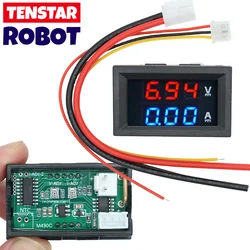 DC 0-100V 10A woltomierz cyfrowy amperomierz podwójny wyświetlacz czujnik napięcia Panel miernik prądu woltomierz 0.28 